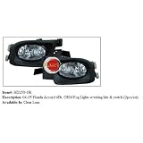 04-05 Honda Accord 4DR OEM Fog Lights with Wiring Kit and Switch by Kasei