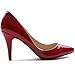 Ollio Women's Shoe Stiletto High Heel Enamel Pointed Toe Pump