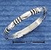 STERLING SILVER THIN ANTIQUED TRIPLE COIL DESIGN BAND