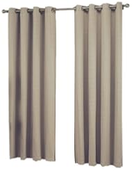 Home: Stylemaster Grammercy Grommet Drapery 56-Inch by 95-Inch Window Panel, Taupe - Stylemaster