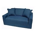 Denim Sofa with 2 Pillows