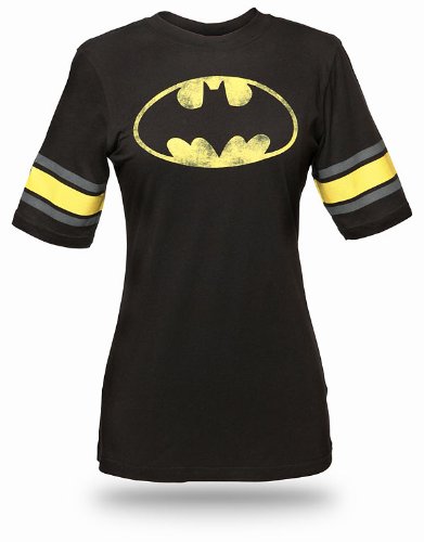  Batman Hockey Stripe Babydoll T-shirt