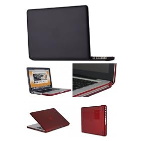 Speck Products MB13AU-SAT-BLK 13-Inch Aluminum Unibody/ Black Keyboard See Thru Satin Soft Touch Hard Shell Case for MacBook (Black)