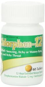 Chlorpheniramine Maleate  Extended Release, 12 Mg , 60 Tablets