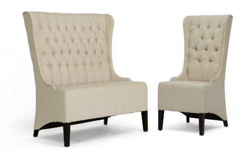 Vincent Linen Modern Loveseat Bench and Chair Set Vincent Linen Modern Loveseat Bench and Chair Set