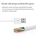 W-Sincerely pcs 6ft Lightning Cable Charging Cord USB Cable for iPhone 6s,6s+,6plus,6 iPhone 5,5c,5s,iPad 5,iP0d 7(White)