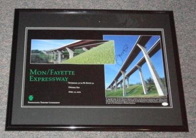 2002 Joe Montana Bridge RARE Signed Framed 15x24
