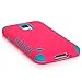 Style4U Drop Protection Slim Fit Dual Layer Hard And Soft Hybrid Case For Samsung Galaxy S5 Sm-G900 I9600 With 1 Stylus And 1 HD Clear Screen Protector Hot Pink/Blue