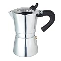 Kitchen Craft Italian Collection Espresso Coffee Maker Six Cup with Clear Lid, 240ml