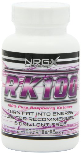 NRG-X Labs RK 100 Mg Diet Supplement Vegetarian Capsules, 60 Count