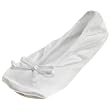 Isotoner Women's Satin Ballerina,White,Large ~ Isotoner