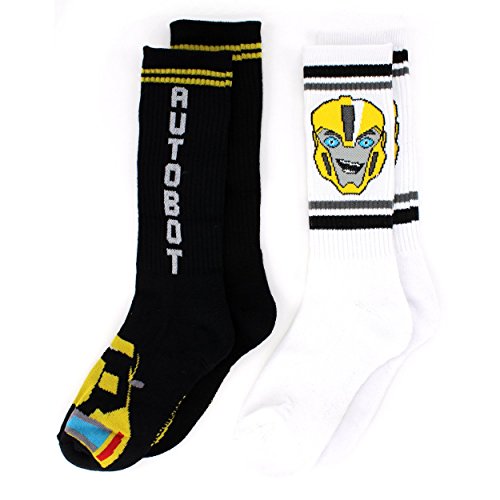 Transformers Boys Teen Adult Mens 2 Pack Crew Socks