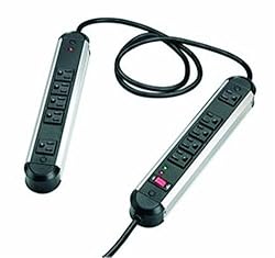 Fellowes 99082 10-Outlet Metal Split Surge Protector