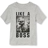THE CHILDREN'S PLACE(ザ・チルドレンズプレイス) ショートスリーブTRexグラフィックティ スモーク トップス半袖Tシャツ 12～18ヶ月【並行輸入】