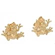 14K Yellow Gold Earrings Frog Tree Frogs Studs 7mm