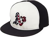 New Era MLB Men's Oakland Athletics 2011 Stars And Stripes 59Fifty Cap (White/Navy, 7 5/8)