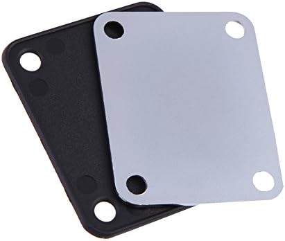 Chinareta Fender Guitar Parts Black Neck Plate for Stratocaster Telecaster New Chrome