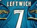 Byron Leftwich Autographed/Hand Signed Jacksonville Jaguars Teal Reebok Authentic Jersey (Ltd. To 30