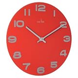Acctim Mika Red Glass Wall Clock