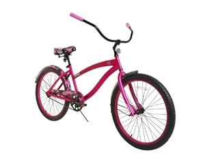 Dynacraft 8153-47TJ Decoy Women's Cruiser Camo Bike, 24-Inch, Red/Pink/Black