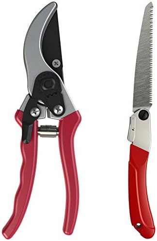 Pruning Shears and Folding Saw Multitool Set - Trim Tree Branches and Prune Your Garden Flowers, Roses, or Bushes with the Perfect Kit for the Outdoor Backyard Enthusiasts (1 Pack)