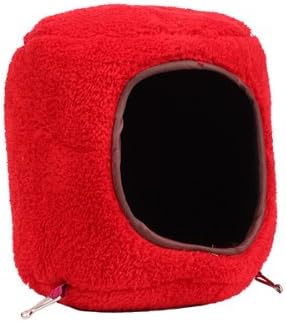 iiMash Red Hammock Hanging Bed Nest House Pet Rat Hamster Parrot Squirrel Toy 7.87 x 7.87"