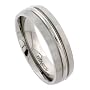 Titanium 7 mm (over 1/4") Band with Convex Polished Center and Frosted Edges