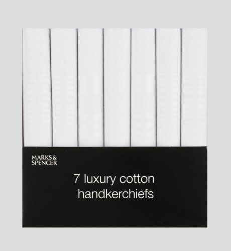 7 Luxury Cotton Handkerchiefs