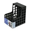 Oxford  Decorack Plastic Magazine File, 2 Dividers,Black, 9W x 10-5/8D x 12H,1 Per Box, ( 23004)