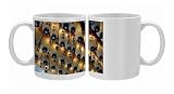 Lanterns with donors names hanging from the ceiling at Hozenji Temple in Namba, Photo Mugs