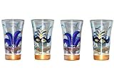 ArtisanStreet's Set of 4 Shooters in Mardi Gras Mask & Joker Hat. Hand Painted, Signed