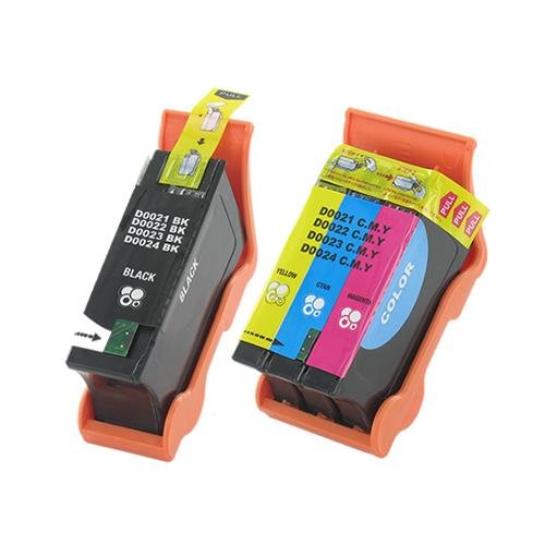 Best Price 2-Pack Compatible Dell Series 23 T105N Black and T106N Color Printer Ink Cartridge SET for Dell All-In-One Printers V515w (1 Black and 1 Tri-Color)