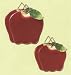 APPLE 3-D Stove / Burner Covers Set of 4 *NEW*
