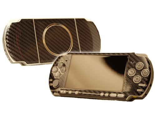 PlayStation Portable 3000 (PSP-3000) Skin - NEW - CARBON FIBER system skins faceplate decal mod