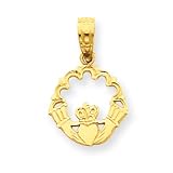 14k Polished Claddagh Pendant