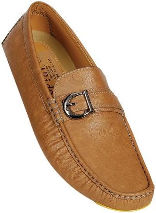 Arider BRUCE-01 Men's Syntheric PU Low-Top fashion-sneakers Shoes- CAMEL W/ YELLOW SOLE, Size 7.5