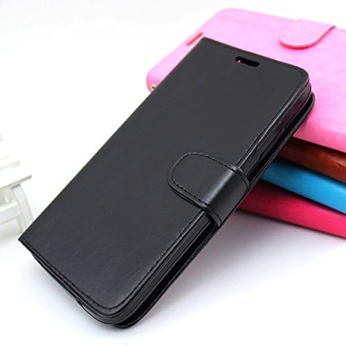 Perfect FIT Flip Wallet Leather Case Cover for BLU Dash 5.5 D470a (BLACK)