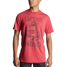 Junk Food Clothing Men's Captain America Short Sleeve T-Shirt