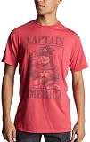 Junk Food Clothing Men's Captain America Short Sleeve T-Shirt,Licorice,Medium