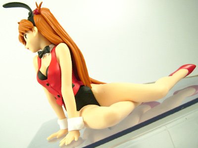 Evangelion Asuka Bunny Figure (Black Variant)
