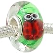 Lady Bug Murano Glass BEAD CHARM fits European Bracelet