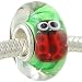 Lady Bug Murano Glass BEAD CHARM fits European Bracelet