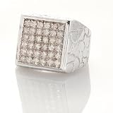 USGL CERT Men's .75 ct Diamonds Gents Ring 14kt Gold