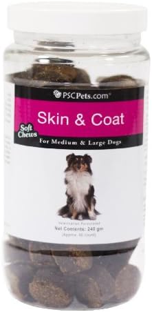 PSCPets Skin and Coat Soft Chews for Medium and Large Dogs, 240gm