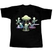 Aliens Got Talent: Glow in The Dark UFO Lovers Black T-Shirt