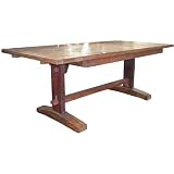 Teak Wood Ranch House Drop Leaf Mission / Dinner Table