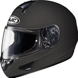HJC Solid Men's CL-16 Sports Bike Racing Motorcycle Helmet - Matte Black