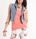 Bullhead Black Womens Frayed Denim Vest
