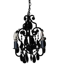 Tadpoles Three Bulb Chandelier in Black Onyx