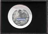 Pinnacle Frames and Accents Black Art Deco 24-Pocket Photo Album with Circular Frame Front